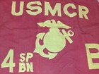 Vietnam Marines Reserve Usmcr 4 Sp Bn Vintage Burlap 20 x30  Banner Flag Red yel