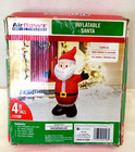 Airflowz 4 Foot Tall Inflatable Santa Open Arms Welcoming Lighted Christmas 