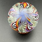 Contemporary Handmade Art Glass Marble 1 41  Cane Filigree Swirl Mib Opaque Core