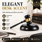Professional Wooden Auction Gavel With Base Block Judge Court Ceremony Hammer