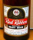 1930s Red Ribbon Beer Half Gallon 64 Oz  Picnic Bottle Wausau Wi  Stunning  