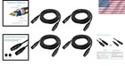 Dmx Cable 3 Pin Xlr Male To Female  10ft  Black  4 Pack Stage Lighting Wire