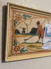 Estate Find-rare-framed 1930s Tony Sarg Golf Equestrian Horse Linen Placemat