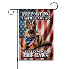Patriotic Garden Flag 12x18     K9 Paws Enforce Design     Police Decor Design 9