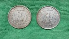 Damaged Cull Lot Of Two Us Morgan Silver Dollar Coins 1884 And 1887