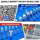 51 Nut And Bolt Thread Checker  Thread Gauge Sae   Metric With Screw Size Chart