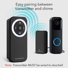 Wasserstein Wireless Doorbell Chime For Blink Video Doorbell  1 Pack  Black 