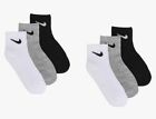 Nike Boys Socks Ankle Cushioned School Everyday Kids 6 Pack Shoe Size 10c-3y 