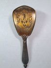 Vintage Vanity Hair Brush - Gold silver Tone With Flower   Angel Motif