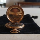 Waltham Mechanical Pocket Watch Gold Filled Yellow Full Hunter White Arabic Dial