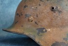 Ww2 German Luftwaffe Camouflage Helmet M35 Steel Officer Soldier Combat Damaged