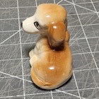 Vintage Ceramic Wiener Dachshund Hound Puppy Dog Sitting 4x3x2 Grannycore Midmod