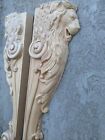 Wooden Plaques Lion Shelf Carved Pair   Fireplace Surround Cabinet Corbel 18 