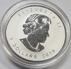  999 Silver 1oz   2016 Canada Silver  5 Maple Leaf   Privy  Monkey