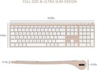 Vssoplor Wireless Keyboard And Mouse  Rechargeable Ultra Slim  White Gold 