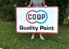 Vintage Co-op  Paint Metal Sign Gas Oil Farm Feed Seed Original
