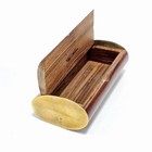 Vintage Rosewood With Brass Inlay Snuff Box