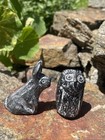 Vintage Aardik Collection Carved Soapstone Wolf Owl Figures Small 2   