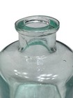 Vintage Green Glass Apothecary Bottle With Glass Stopper 5 Inches