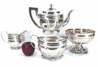 Antique 4 Piece Coin Silver Tea Set Forbes   Rockwell Nyc 50 64 Troy Oz 