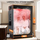 Naizea 2 Person Portable Infrared Sauna Box Extra Large Steam Sauna W 2 Steamers