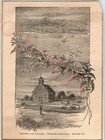 1890 Bayfield   Lapointe  Wis  Engraved Print Catholic Church Madeline Island 1n