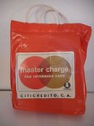 Vintage Credit Card Master Charge Plastic vinyl Bag