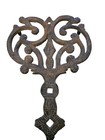 Vintage Jzh Black Cast Iron Trivet Butterfly 1949  5