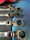 Snap On Tool Double Flex Ratchet Wrench Xfrm705 Set Case Metric Flank Drive     