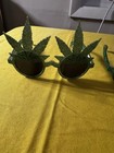 Green Glitter Leaf Costume Glasses - 2 Pairs  One Size Adult Unisex 125mm