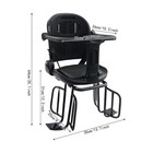 Rear Bicycle Child Seat 66lbs Load Adjustable Backrest Music Light For Kids 1-8y