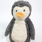 Jellycat Bashful Penguin 9  Medium Plush Gray Orange White Stuffed Animal Rare