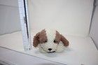 Htf Vtg Russ Scruffy Berrie Dog Plush Brown  cream Curly Fur Stuffed Animal Rare