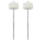 Seimneire White Felt Double Kick Bass Drum Pedal Beater Mallet  2 Pack  