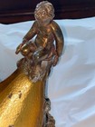 Antique French Louis Xv Style Art Nouveau Gilt Bronze Figural Centerpiece Bowl