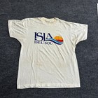 Isla Del Sol T-shirt Mens Size Xl White Vintage Graphic Sunset Short Sleeve Tee