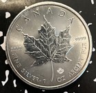2016  5 Silver Canadian Maple W milk Spots - 1 Oz 9999 Silver -combshipping