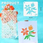 64pcs Stencils For Painting On Wood  Reusable Stencil Crafts Drawing Templates 
