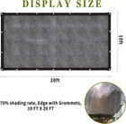 Shade Cloth   70  Garden Sun Shade Cloth Mesh Tarp   10 X 20 Ft Black Sun Shade Net 