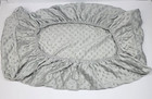 Changing Pad Cover Gray Dot Minky 16 x32 x4  Super Soft W safety Strap Slots