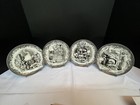 Eaton Fine Dining Halloween Appetizer Side Plates Set Of 4 Apothecary Skeleton