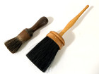 Lot Of 2 Vintage Shaker Style Round Primitive Wooden Handle Horsehair Brushes