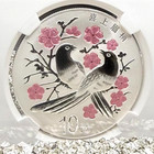 2018 China 10 Yuan 30g Silver Coin Pf70uc Er Magpies Plum Blossoms 1 Of 105 Mint