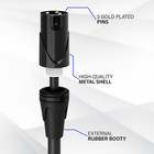 6 Feet Xlr Microphone Cable Balanced Male To Female 3 Pin Mic Cord For Powered S