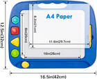 Large Magnetic Drawing Board - 4 Colors 16  13in Writing Painting Doodle Pad With