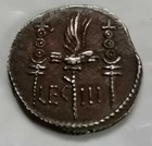 Roman Silver Coin Mark Antony  32-31bc Denarius Leg Iii