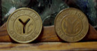 2  New York City  Subway Transit Tokens   Y Cut And Solid Nyc