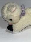 Vtg 80   s Rare Russ Berrie 8        Lazy Lamb     With Purple Bow Lying Down  2673