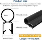 Automotive Door Weather Stripping 10ft Car Door Rubber Edge Trim Seal Strip Gask