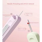 Upgraded 2 In 1 Needle Threader   Seam Ripper   retractable   Plug-in Purple